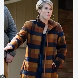 NWT Wilson Jackets Coat Home Town Erin Napier Plaid Coat Size M Wool Blend
